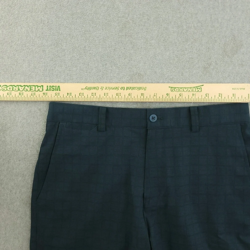 Nike Golf Shorts Mens 30 Blue Check Dri-FIT Golf Performance Chino Casual